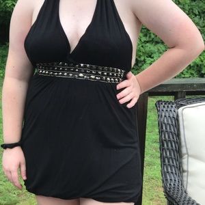 Little black halter dress, size m.